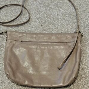 HOBO Taupe Leather Crossbody Bag